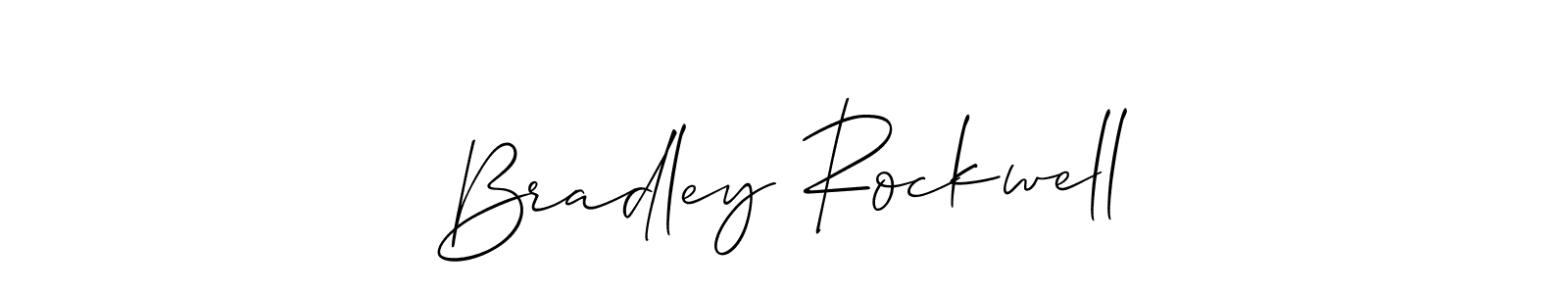 Use a signature maker to create a handwritten signature online. With this signature software, you can design (Allison_Script) your own signature for name Bradley Rockwell. Bradley Rockwell signature style 2 images and pictures png