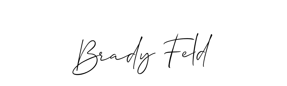 The best way (Allison_Script) to make a short signature is to pick only two or three words in your name. The name Brady Feld include a total of six letters. For converting this name. Brady Feld signature style 2 images and pictures png