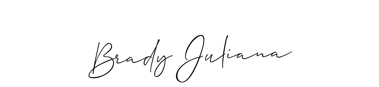 You can use this online signature creator to create a handwritten signature for the name Brady Juliana. This is the best online autograph maker. Brady Juliana signature style 2 images and pictures png