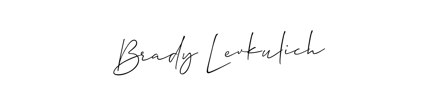 How to make Brady Levkulich signature? Allison_Script is a professional autograph style. Create handwritten signature for Brady Levkulich name. Brady Levkulich signature style 2 images and pictures png