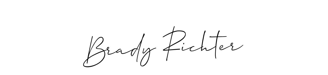 Brady Richter stylish signature style. Best Handwritten Sign (Allison_Script) for my name. Handwritten Signature Collection Ideas for my name Brady Richter. Brady Richter signature style 2 images and pictures png