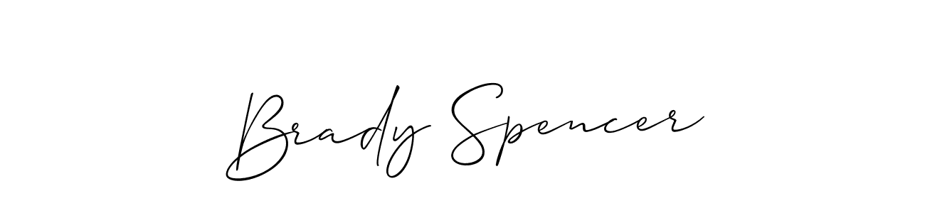 Create a beautiful signature design for name Brady Spencer. With this signature (Allison_Script) fonts, you can make a handwritten signature for free. Brady Spencer signature style 2 images and pictures png