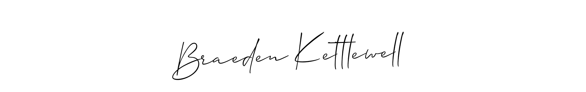 Similarly Allison_Script is the best handwritten signature design. Signature creator online .You can use it as an online autograph creator for name Braeden Kettlewell . Braeden Kettlewell  signature style 2 images and pictures png