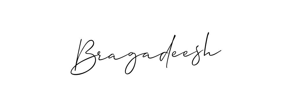 if you are searching for the best signature style for your name Bragadeesh. so please give up your signature search. here we have designed multiple signature styles  using Allison_Script. Bragadeesh signature style 2 images and pictures png