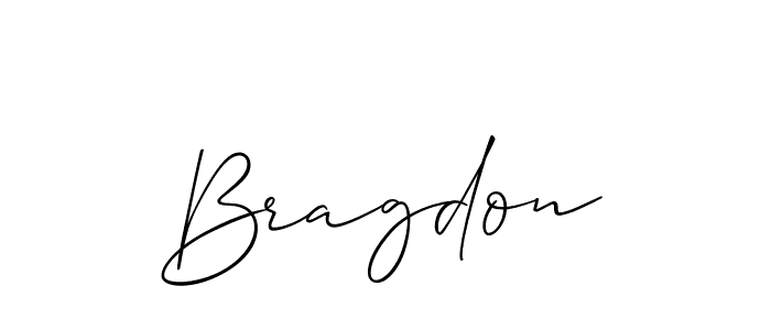 Design your own signature with our free online signature maker. With this signature software, you can create a handwritten (Allison_Script) signature for name Bragdon. Bragdon signature style 2 images and pictures png