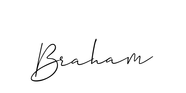 Make a short Braham signature style. Manage your documents anywhere anytime using Allison_Script. Create and add eSignatures, submit forms, share and send files easily. Braham signature style 2 images and pictures png