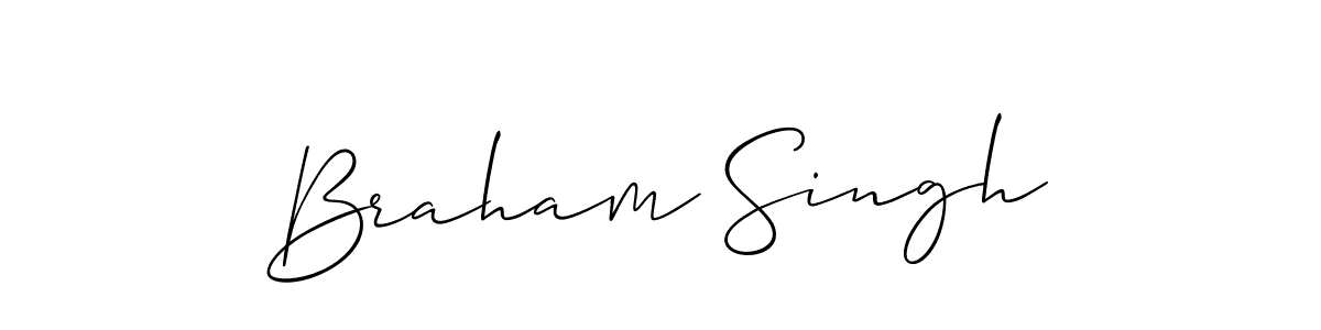 How to make Braham Singh signature? Allison_Script is a professional autograph style. Create handwritten signature for Braham Singh name. Braham Singh signature style 2 images and pictures png