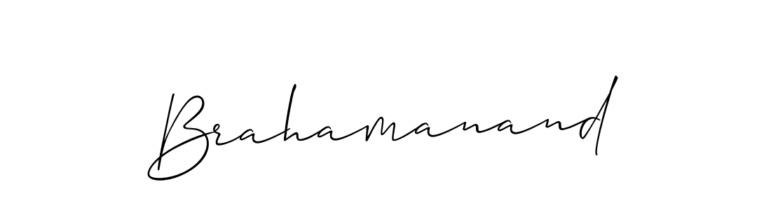 How to make Brahamanand name signature. Use Allison_Script style for creating short signs online. This is the latest handwritten sign. Brahamanand signature style 2 images and pictures png