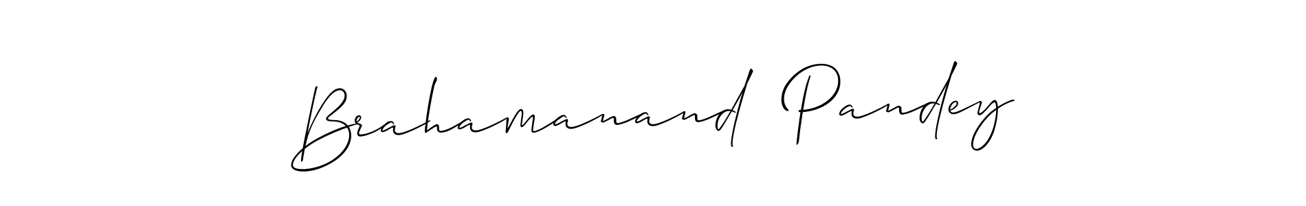 Also You can easily find your signature by using the search form. We will create Brahamanand  Pandey name handwritten signature images for you free of cost using Allison_Script sign style. Brahamanand  Pandey signature style 2 images and pictures png
