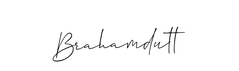 if you are searching for the best signature style for your name Brahamdutt. so please give up your signature search. here we have designed multiple signature styles  using Allison_Script. Brahamdutt signature style 2 images and pictures png