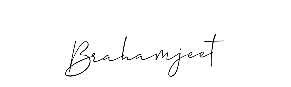 Brahamjeet stylish signature style. Best Handwritten Sign (Allison_Script) for my name. Handwritten Signature Collection Ideas for my name Brahamjeet. Brahamjeet signature style 2 images and pictures png