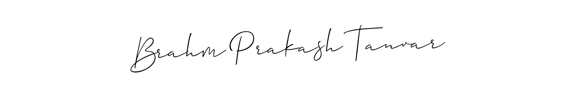 Allison_Script is a professional signature style that is perfect for those who want to add a touch of class to their signature. It is also a great choice for those who want to make their signature more unique. Get Brahm Prakash Tanvar name to fancy signature for free. Brahm Prakash Tanvar signature style 2 images and pictures png