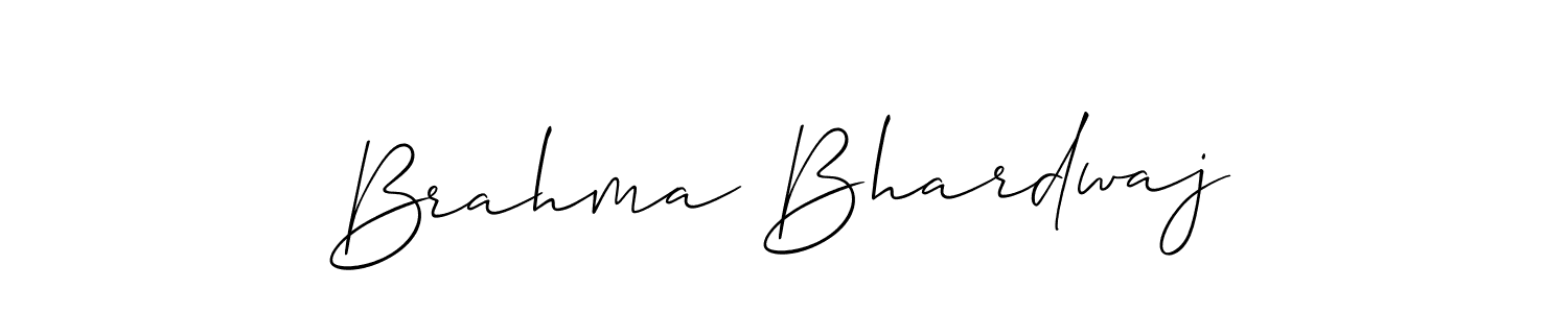 Design your own signature with our free online signature maker. With this signature software, you can create a handwritten (Allison_Script) signature for name Brahma Bhardwaj. Brahma Bhardwaj signature style 2 images and pictures png