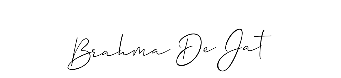 You should practise on your own different ways (Allison_Script) to write your name (Brahma De Jat) in signature. don't let someone else do it for you. Brahma De Jat signature style 2 images and pictures png