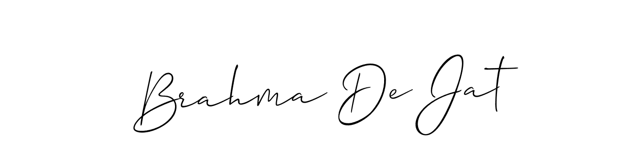 You should practise on your own different ways (Allison_Script) to write your name (Brahma De Jat) in signature. don't let someone else do it for you. Brahma De Jat signature style 2 images and pictures png