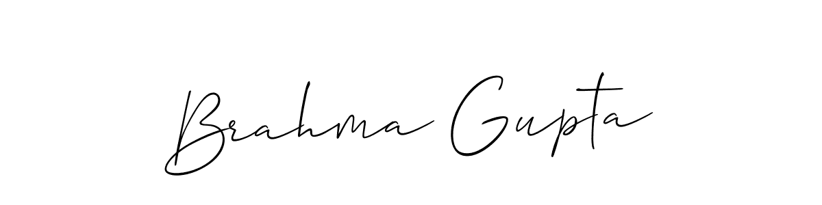 Make a beautiful signature design for name Brahma Gupta. With this signature (Allison_Script) style, you can create a handwritten signature for free. Brahma Gupta signature style 2 images and pictures png