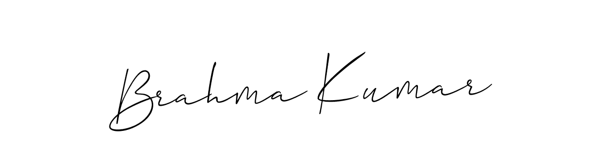 Make a beautiful signature design for name Brahma Kumar. With this signature (Allison_Script) style, you can create a handwritten signature for free. Brahma Kumar signature style 2 images and pictures png