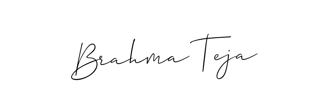 Design your own signature with our free online signature maker. With this signature software, you can create a handwritten (Allison_Script) signature for name Brahma Teja. Brahma Teja signature style 2 images and pictures png