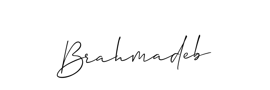 Also we have Brahmadeb name is the best signature style. Create professional handwritten signature collection using Allison_Script autograph style. Brahmadeb signature style 2 images and pictures png