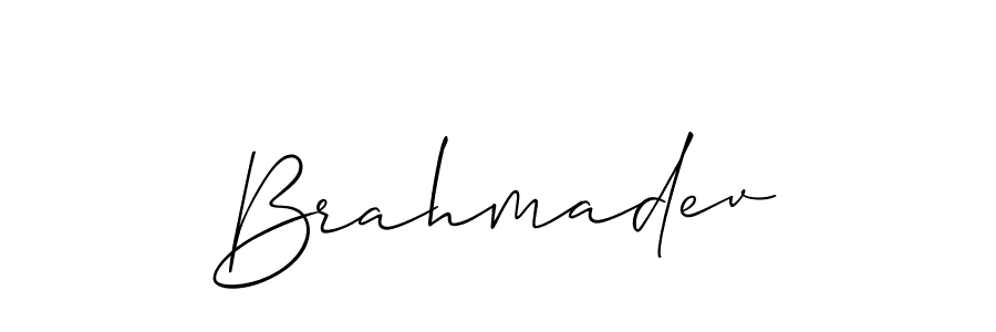 Create a beautiful signature design for name Brahmadev. With this signature (Allison_Script) fonts, you can make a handwritten signature for free. Brahmadev signature style 2 images and pictures png