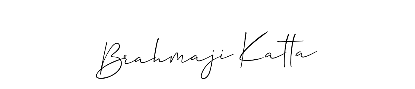 Design your own signature with our free online signature maker. With this signature software, you can create a handwritten (Allison_Script) signature for name Brahmaji Katta. Brahmaji Katta signature style 2 images and pictures png