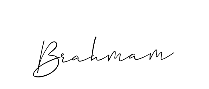 Allison_Script is a professional signature style that is perfect for those who want to add a touch of class to their signature. It is also a great choice for those who want to make their signature more unique. Get Brahmam name to fancy signature for free. Brahmam signature style 2 images and pictures png