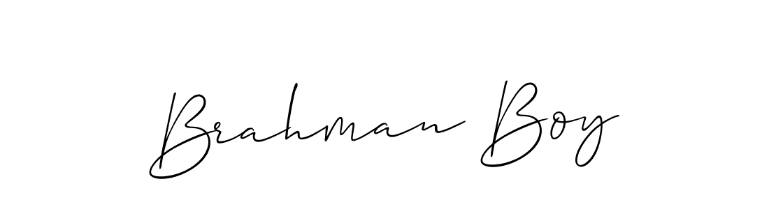How to make Brahman Boy signature? Allison_Script is a professional autograph style. Create handwritten signature for Brahman Boy name. Brahman Boy signature style 2 images and pictures png