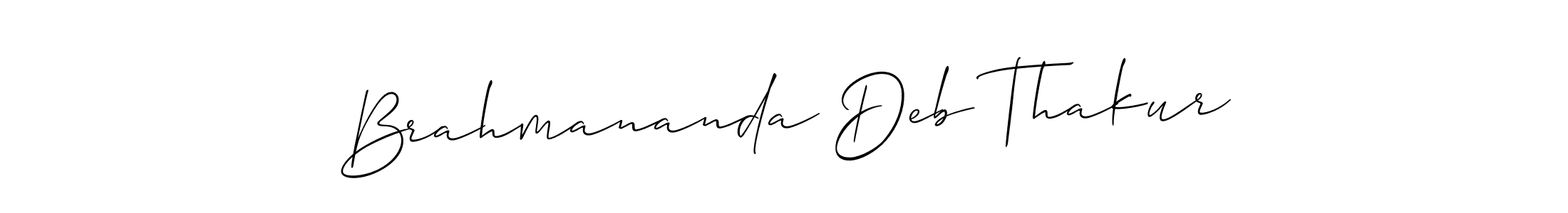 Allison_Script is a professional signature style that is perfect for those who want to add a touch of class to their signature. It is also a great choice for those who want to make their signature more unique. Get Brahmananda Deb Thakur name to fancy signature for free. Brahmananda Deb Thakur signature style 2 images and pictures png