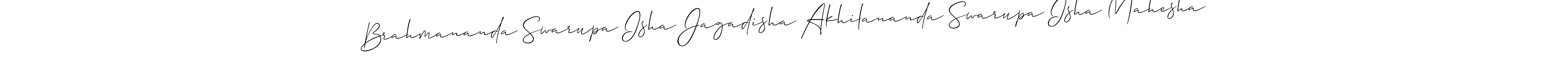 It looks lik you need a new signature style for name Brahmananda Swarupa Isha Jagadisha Akhilananda Swarupa Isha Mahesha. Design unique handwritten (Allison_Script) signature with our free signature maker in just a few clicks. Brahmananda Swarupa Isha Jagadisha Akhilananda Swarupa Isha Mahesha signature style 2 images and pictures png