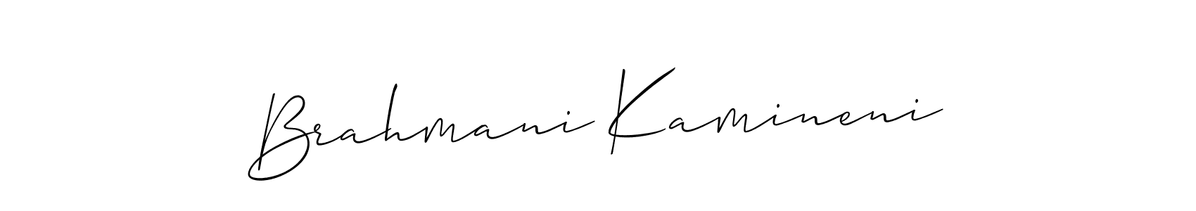 Design your own signature with our free online signature maker. With this signature software, you can create a handwritten (Allison_Script) signature for name Brahmani Kamineni. Brahmani Kamineni signature style 2 images and pictures png