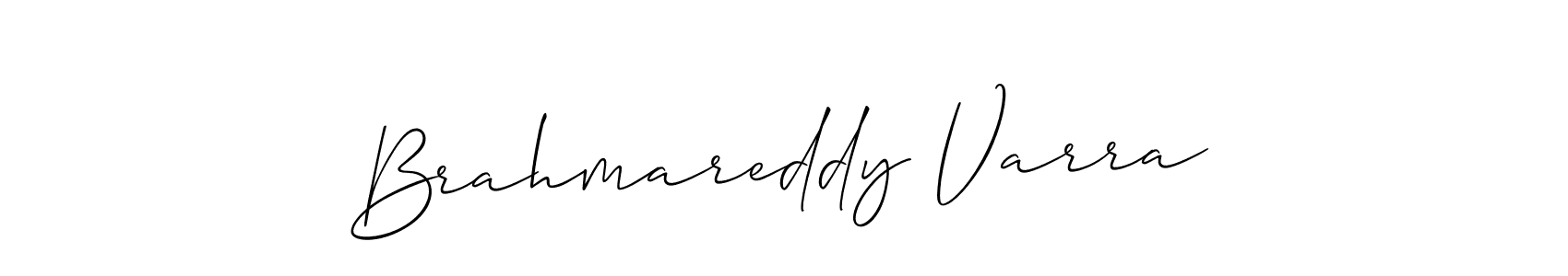 Also we have Brahmareddy Varra name is the best signature style. Create professional handwritten signature collection using Allison_Script autograph style. Brahmareddy Varra signature style 2 images and pictures png