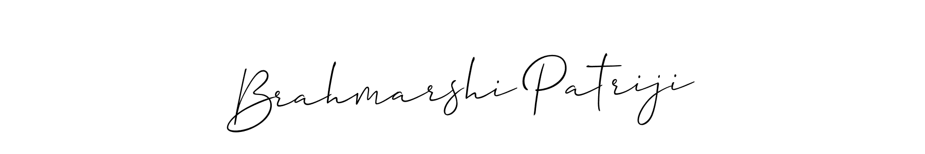 How to make Brahmarshi Patriji signature? Allison_Script is a professional autograph style. Create handwritten signature for Brahmarshi Patriji name. Brahmarshi Patriji signature style 2 images and pictures png