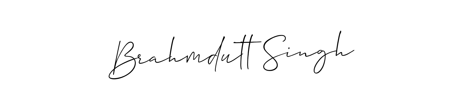 How to make Brahmdutt Singh name signature. Use Allison_Script style for creating short signs online. This is the latest handwritten sign. Brahmdutt Singh signature style 2 images and pictures png