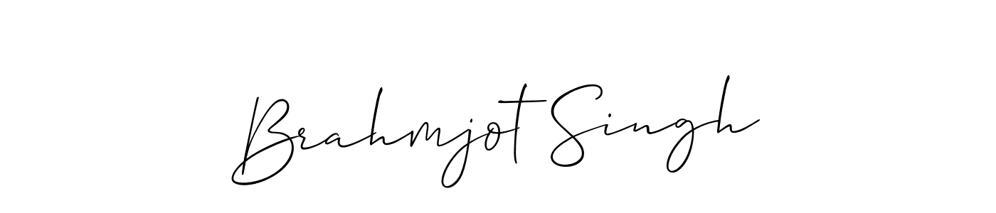 Also we have Brahmjot Singh name is the best signature style. Create professional handwritten signature collection using Allison_Script autograph style. Brahmjot Singh signature style 2 images and pictures png