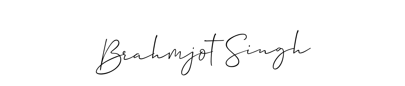 Allison_Script is a professional signature style that is perfect for those who want to add a touch of class to their signature. It is also a great choice for those who want to make their signature more unique. Get Brahmjot Singh name to fancy signature for free. Brahmjot Singh signature style 2 images and pictures png