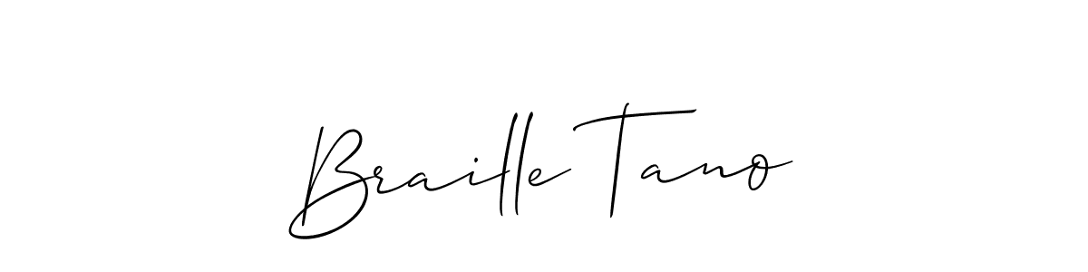 You can use this online signature creator to create a handwritten signature for the name Braille Tano. This is the best online autograph maker. Braille Tano signature style 2 images and pictures png