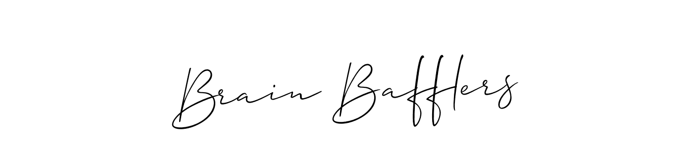 You should practise on your own different ways (Allison_Script) to write your name (Brain Bafflers) in signature. don't let someone else do it for you. Brain Bafflers signature style 2 images and pictures png