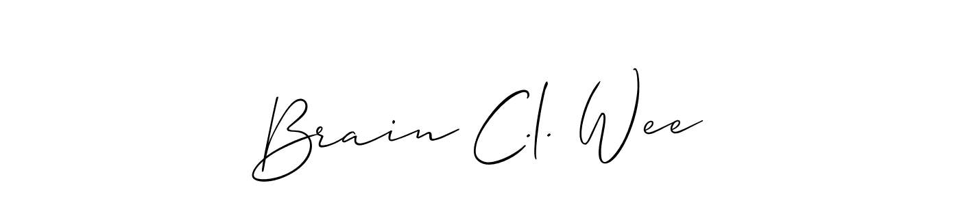 Use a signature maker to create a handwritten signature online. With this signature software, you can design (Allison_Script) your own signature for name Brain C.l. Wee. Brain C.l. Wee signature style 2 images and pictures png