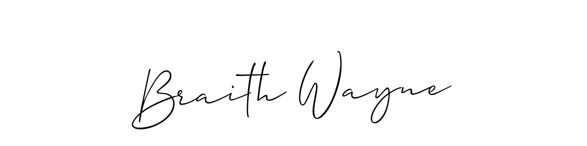 Similarly Allison_Script is the best handwritten signature design. Signature creator online .You can use it as an online autograph creator for name Braith Wayne. Braith Wayne signature style 2 images and pictures png