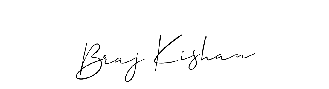 Allison_Script is a professional signature style that is perfect for those who want to add a touch of class to their signature. It is also a great choice for those who want to make their signature more unique. Get Braj Kishan name to fancy signature for free. Braj Kishan signature style 2 images and pictures png
