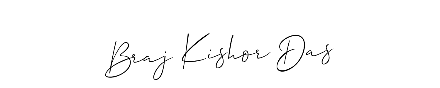Use a signature maker to create a handwritten signature online. With this signature software, you can design (Allison_Script) your own signature for name Braj Kishor Das. Braj Kishor Das signature style 2 images and pictures png