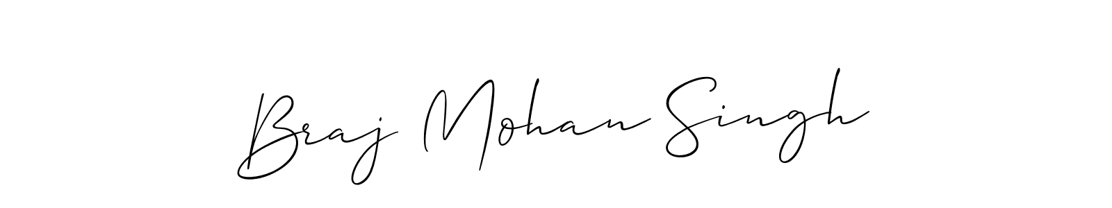 How to Draw Braj Mohan Singh signature style? Allison_Script is a latest design signature styles for name Braj Mohan Singh. Braj Mohan Singh signature style 2 images and pictures png