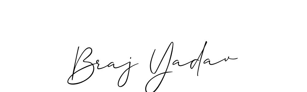 How to make Braj Yadav signature? Allison_Script is a professional autograph style. Create handwritten signature for Braj Yadav name. Braj Yadav signature style 2 images and pictures png