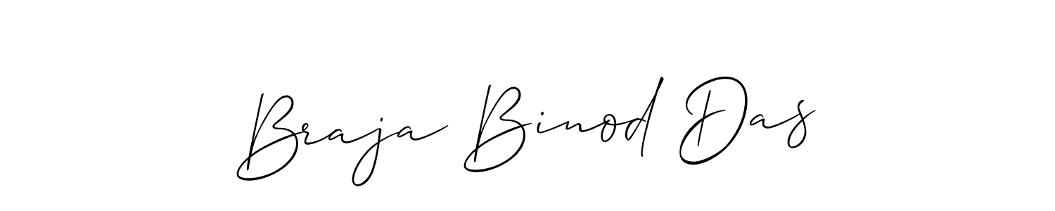 Create a beautiful signature design for name Braja Binod Das. With this signature (Allison_Script) fonts, you can make a handwritten signature for free. Braja Binod Das signature style 2 images and pictures png