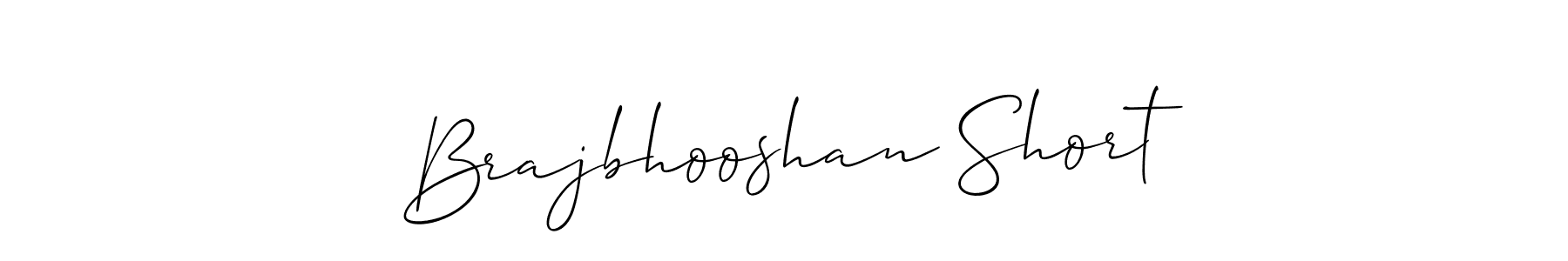 Use a signature maker to create a handwritten signature online. With this signature software, you can design (Allison_Script) your own signature for name Brajbhooshan Short. Brajbhooshan Short signature style 2 images and pictures png
