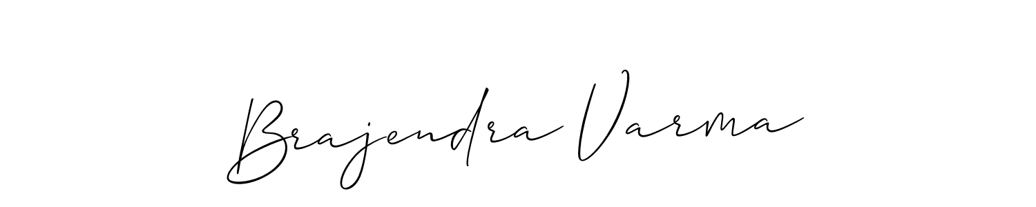 Create a beautiful signature design for name Brajendra Varma. With this signature (Allison_Script) fonts, you can make a handwritten signature for free. Brajendra Varma signature style 2 images and pictures png