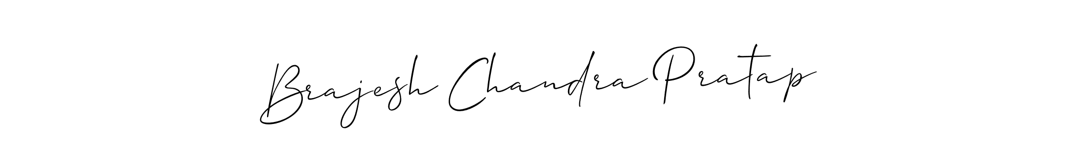 The best way (Allison_Script) to make a short signature is to pick only two or three words in your name. The name Brajesh Chandra Pratap include a total of six letters. For converting this name. Brajesh Chandra Pratap signature style 2 images and pictures png