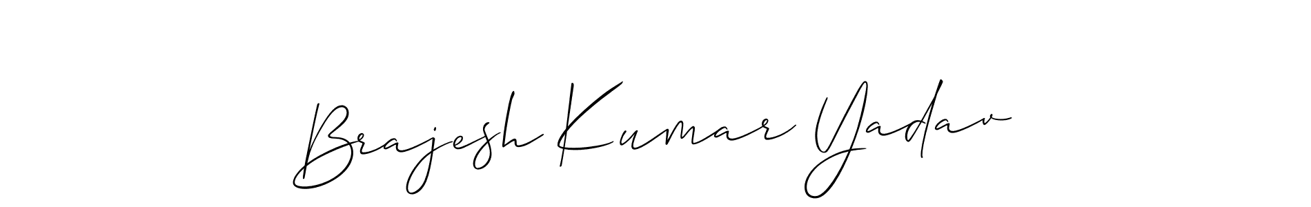 You should practise on your own different ways (Allison_Script) to write your name (Brajesh Kumar Yadav) in signature. don't let someone else do it for you. Brajesh Kumar Yadav signature style 2 images and pictures png