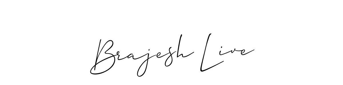 Use a signature maker to create a handwritten signature online. With this signature software, you can design (Allison_Script) your own signature for name Brajesh Live. Brajesh Live signature style 2 images and pictures png