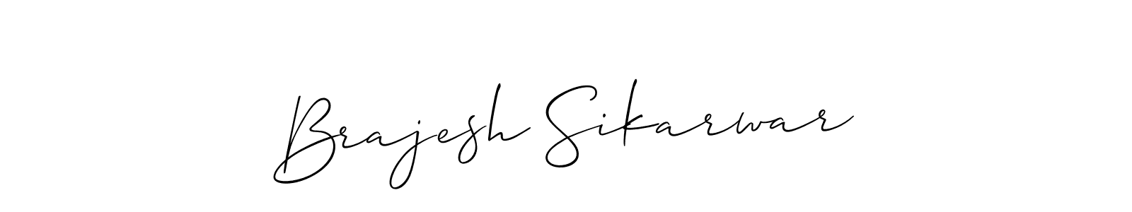 Also we have Brajesh Sikarwar name is the best signature style. Create professional handwritten signature collection using Allison_Script autograph style. Brajesh Sikarwar signature style 2 images and pictures png